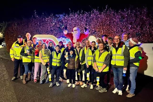 Santa and his helpers on this year's Vale of Belvoir Lions Club fundraising tour