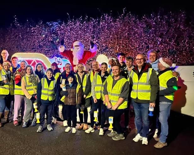 Santa and his helpers on this year's Vale of Belvoir Lions Club fundraising tour