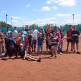 Tennis players are pictured at Melton's fun day.