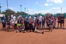 Tennis players are pictured at Melton's fun day.