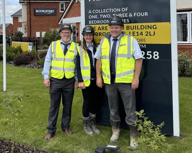 Craig Hurst, site manager at Stapleford Heights in Melton Mowbray, with colleagues
