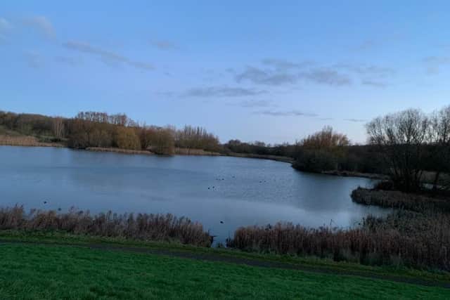 The lake at Melton Country Park