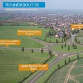 A computer graphic showing the roundabout on Burton Road in Melton which would link with a proposed southern section of the MMDR