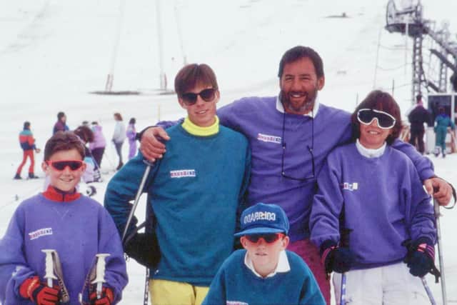 Mike Marshall and family on one of their many skiing trips