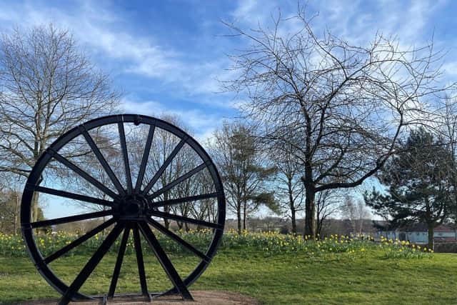 ODA_12 -- Volunteers have already re-sited a historical colliery wheel from the nearby area