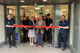 Mayor of Melton, Councillor Alan Hewson, accompanied by wife Jane, opens The Original Factory Shop in Melton on Saturday