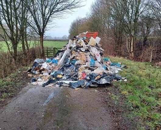 The 20,000-tonne pile of rubbish fly-tipped at East Goscote earlier this year