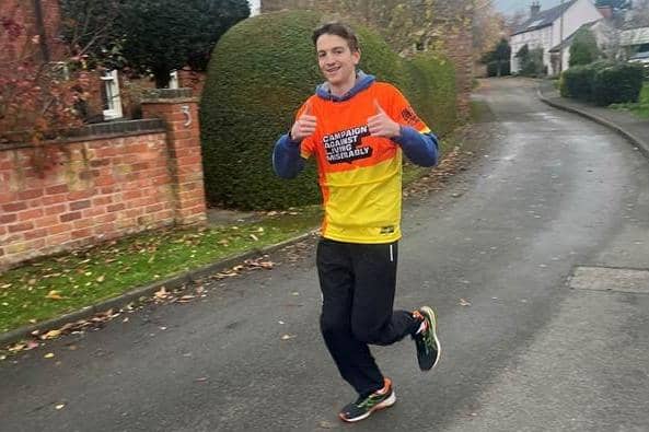 Jono Hedley pictured during a training session for his gruelling challenge