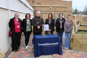 Staff and students in the College allotment celebrate the Race to Zero pledge