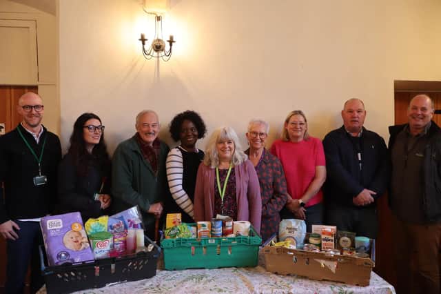 Volunteers pictured at the launch of the new rural food hub opens at Asfordby