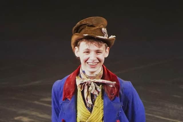 Dan Hand playing Dodger in Oliver! at the Gielgud Theatre in London PHOTO: Sechsbyha