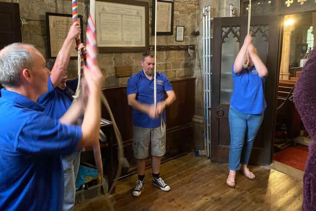 Bellringers at St Mary the Virgin Church, Harby,