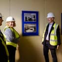 The topping out ceremony at Leicester General Hospital for the new endoscopy unit