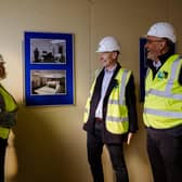 The topping out ceremony at Leicester General Hospital for the new endoscopy unit