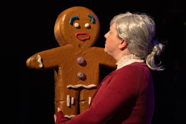The character of Gingy on stage in Shrek