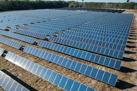 A solar farm - a large one is planned like this at Wymeswold