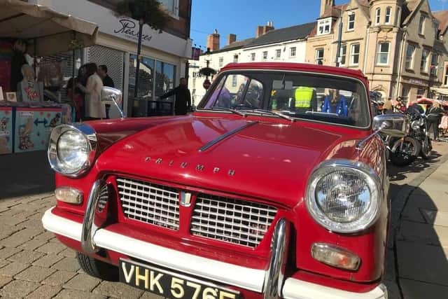 A classic car on display at a previous Melton vintage craft market