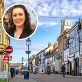 Rutland and Melton MP Alicia Kearns, inset, has launched her new competition to find the area's favourite shop. Photograph shows Melton town centre