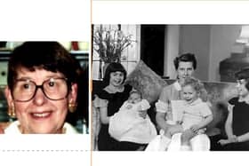 Olivia Durrance (left), who has passed away aged 94, and as a nanny for four children in younger days