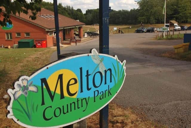 Melton Country Park with the cafe and visitor centre in the background