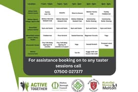 Let's Get Moving Melton programme of activities this Sunday