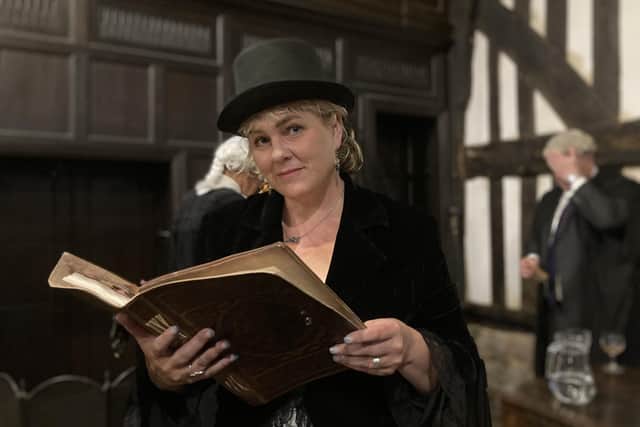 Author and historian, Joanne Vigor-Mungovin, who played the role of defence counsel, pictured at Friday's retrial of the Peppermint Billy murders