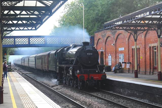 Former BR Class 5 No 45212 passing through Melton on Saturday PHOTO Paul Davies