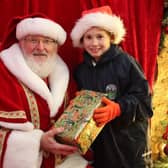 Santa Claus has arrived in his grotto at Belvoir Castle