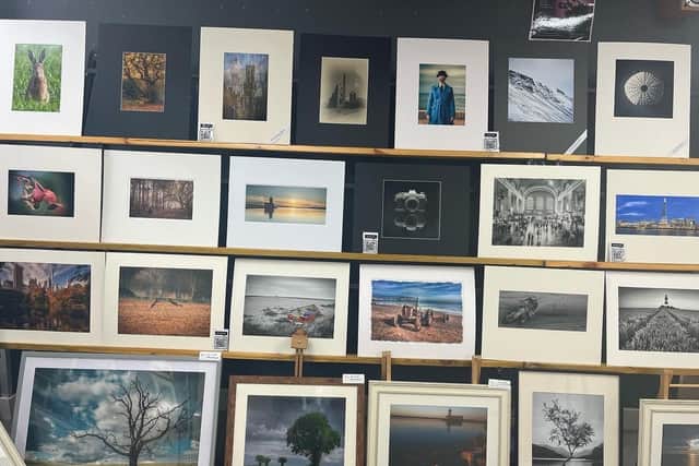 Some of the work showcased at the Bell Centre art exhibition
