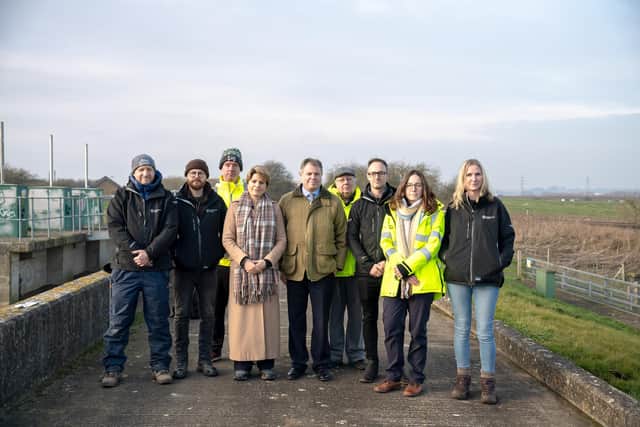 Floods Minister Emma Hardy MP and Melton & Syston MP Edward Argar pictured today at Brentingby Dam