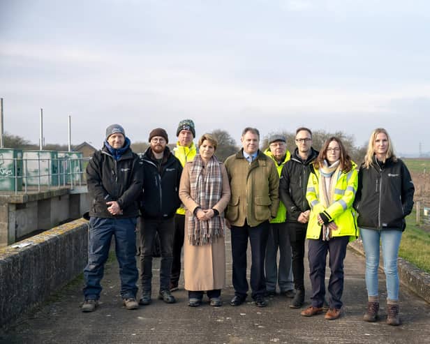 Floods Minister Emma Hardy MP and Melton & Syston MP Edward Argar pictured today at Brentingby Dam