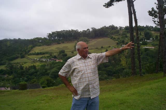 Les Stroud, back on the island of his birth, Saint Helena, on one of his many trips back there