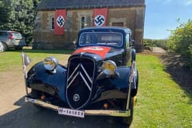 The village hall at Goadby Marwood doubling as a building in 1938 Nazi Germany