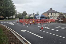 Work taking place this week to remove the junction at Queniborough Image: Councillor James Poland.