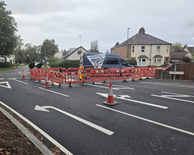 Work taking place this week to remove the junction at Queniborough Image: Councillor James Poland.