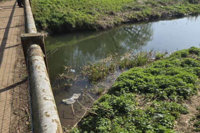 The footbridge in Mill Lane, Frisby, where children have been jumping from IMAGE: Melton Police