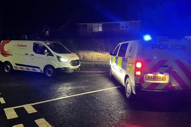 The scene in Blakeney Crescent, Melton, during the stand-off
Photo George Icke