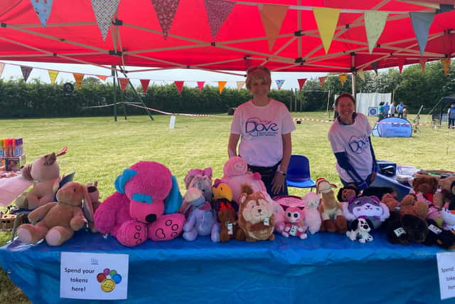 A teddy tombola at a previous Dove Cottage Day Hospice summer fete