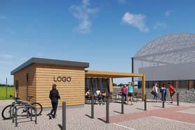 A computer image of what the new Padel Tennis facility at Bottesford will look like