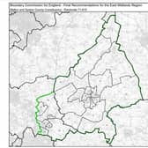 The recommended new electoral area of Melton and Syston