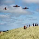 The Red Arrows as they headed to Southport Air Show.