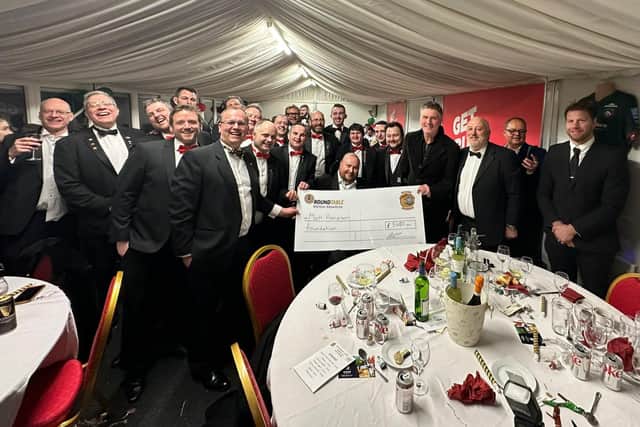 Matt Hampson with members of Melton Mowbray Round Table and other guests at the fundraising event