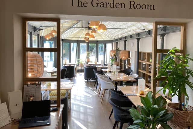 The Garden Room dining area at the Tap & Run