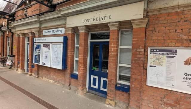 The exterior of the vacant cafe unit at Melton railway station