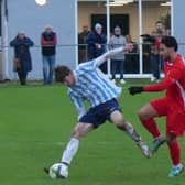 Action from Melton's FA Vase tie at Clay Cross.
