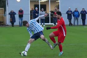 Action from Melton's FA Vase tie at Clay Cross.