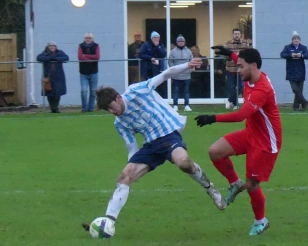 Action from Melton's FA Vase tie at Clay Cross.