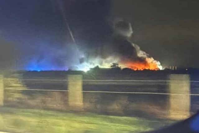 A resident's photo of Monday's Melton Airfield fire