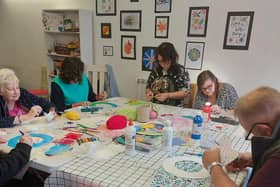 An art session organised at the Pepper's - A Safe Place centre