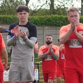 Melton thank fans after Saturday's draw. Photo by Mark Woolterton.